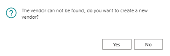 Enter a vendor on a document screenshot