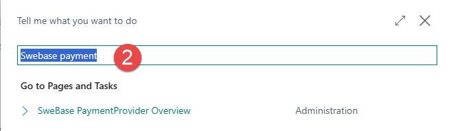 Register payment information screenshot