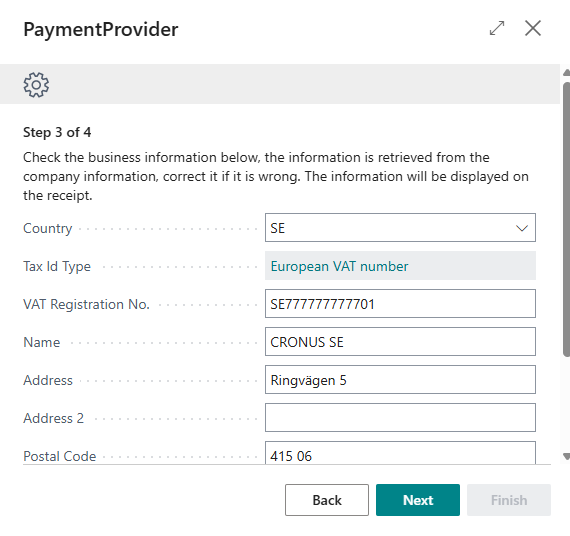 Registering Process screenshot