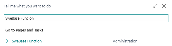 Inactivate SweBase functions screenshot
