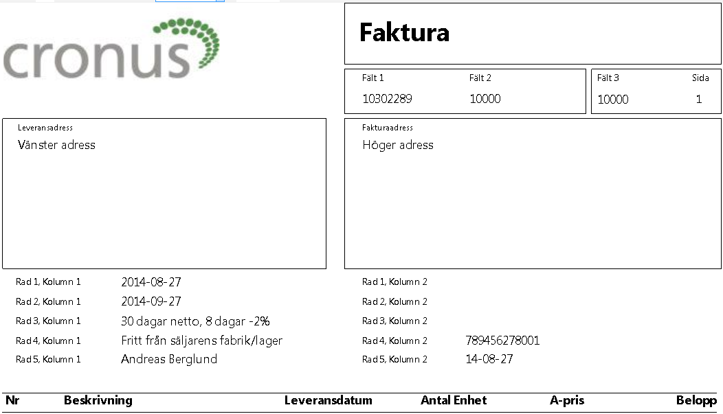 Page Header and Lines screenshot