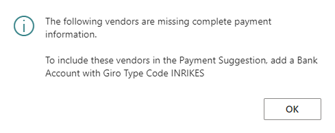 Incomplete Payment Information screenshot