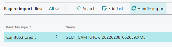 Reconciliation screenshot