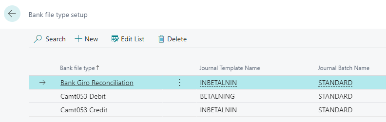Reconciliation screenshot