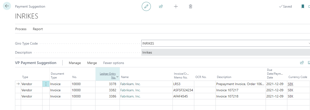 Generate Payment Suggestion screenshot