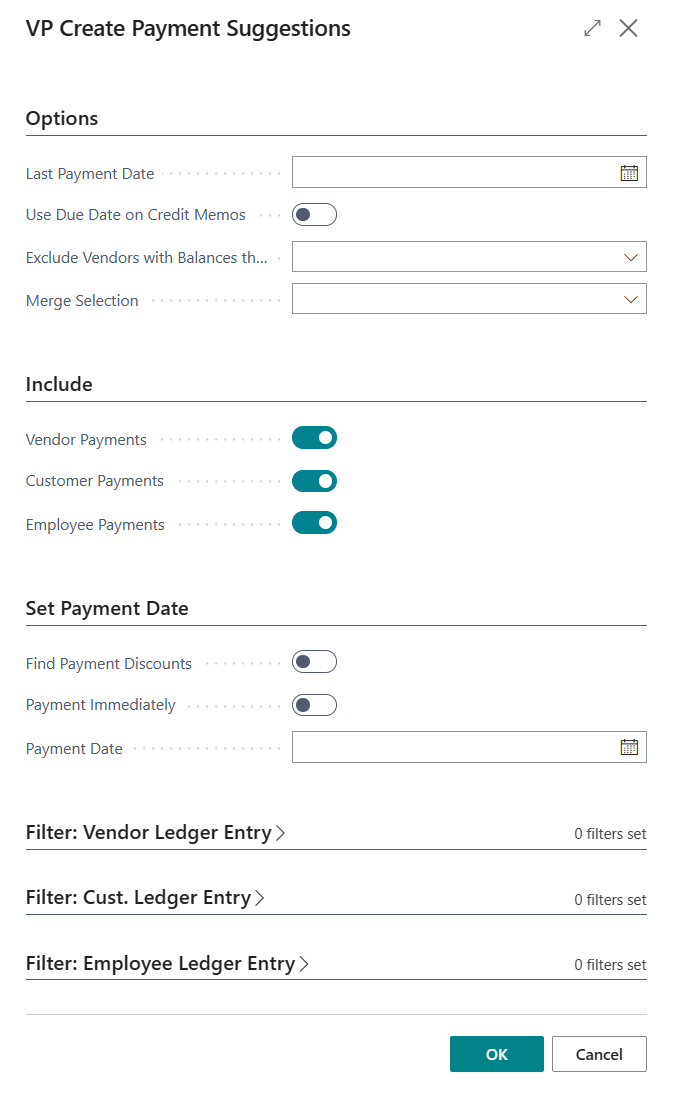 Generate Payment Suggestion screenshot