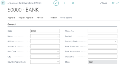 Change or enter a new vendor bank account screenshot