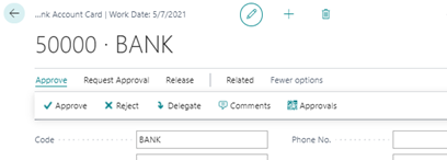 Change or enter a new vendor bank account screenshot