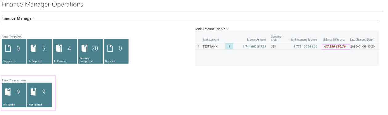 Bank Transactions list