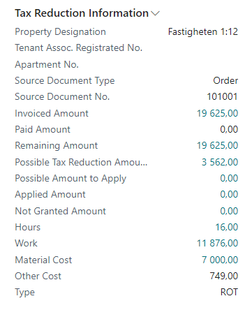 Cash receipt screenshot