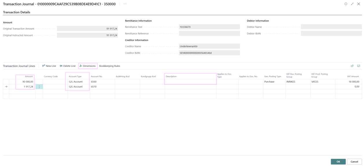 Manual Accounting – Account Type